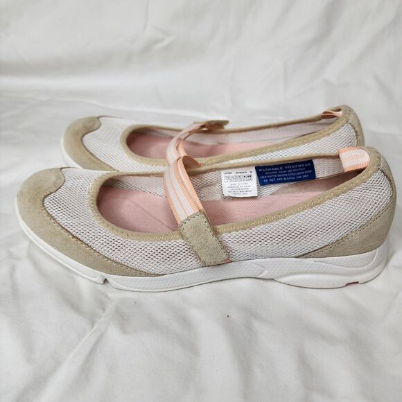 Rockport Women Size 7 Mary Jane Shoes Hook And Loop Washable Pink/cream... - Picture 1 of 6